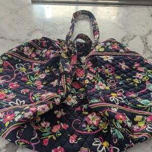 Vera Bradley Black Floral Quilted Bag